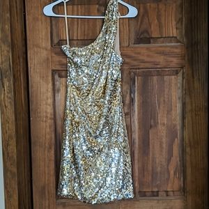 One shoulder Sequin Dress size Large